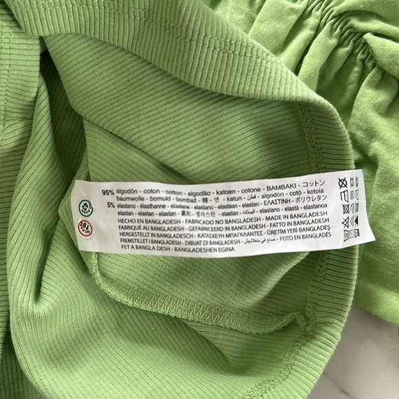 NEW Zara Ruffle Off the Shoulder Green Top Size S Size Small festival - Picture 6 of 6